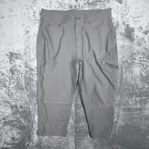 Eddie Bauer Women's Rainier Capri Pants Size 12 Gray Quick Dry Travel